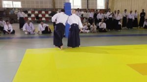 Мэтр Ален Флоке  демонстирирует технику Айкибудо
