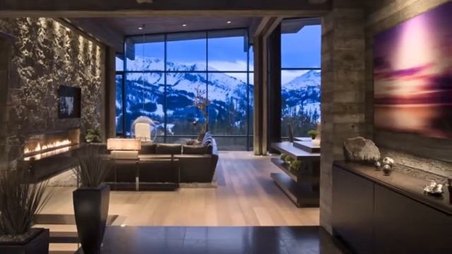Красивый Интерьер Дома с Большими Окнами   Панорамные Окна   Panoramic Windows