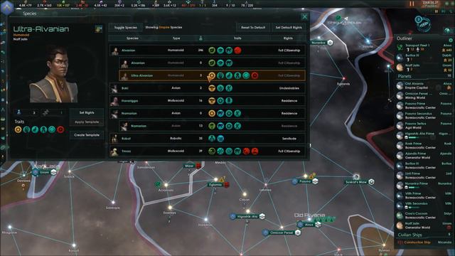 Stellaris - Chronicles of Old Alvania Ep. 1 - First war with Riggan Hegemony, gene tailoring смотреть онлайн