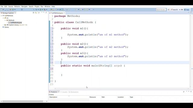 How to Call  Methods Through Main Method in Java | Java Tutorials