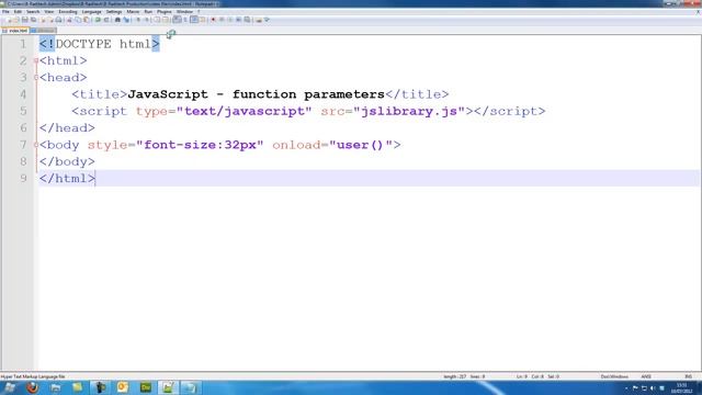 JavaScript Tutorial 13 - function parameters