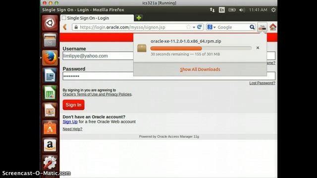 Downloading Oracle XE in Ubuntu VM смотреть онлайн