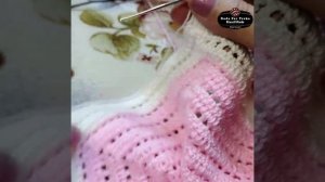 طريقة عمل فستان كورشيه للبيبى || How to make a beautiful crochet dress for baby