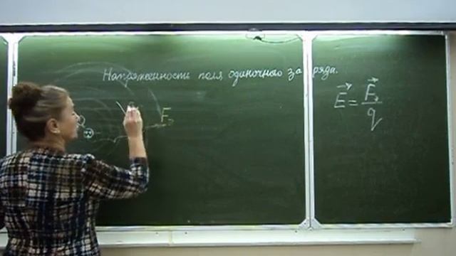 Напряженность поля одиночного заряда Физика в техникуме смотреть онлайн
