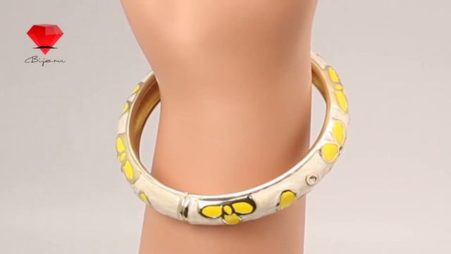 Bije.ru: Браслет в флористическом стиле с покрытием золотом и эмалью Janetta Джанэтта