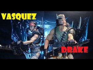 Review! 2019 Neca Drake vs 2016 Private Vasquez Series 9 From Aliens Kenner and Film lines!