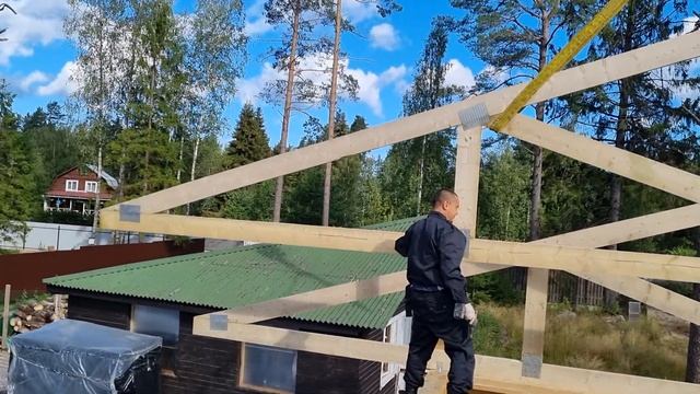 Установка второй фермы на каркасный одноэтажный дом смотреть онлайн