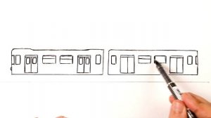 Как нарисовать поезд Метро