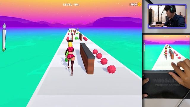 Twerk Race 3D: Running Game - Gameplay Walkthrough Part 10 - Basic Game Level 102-105 (iOS, Android смотреть онлайн