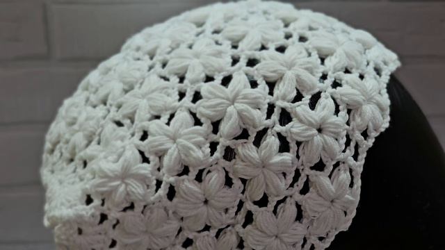 Вязаная косынка из полухлопка