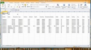 MAPSOURCE DATA  TO EXCEL