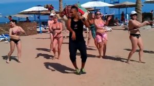Египет,Golden 5, анимация на пляже 2014г. восточные танцы 2 часть