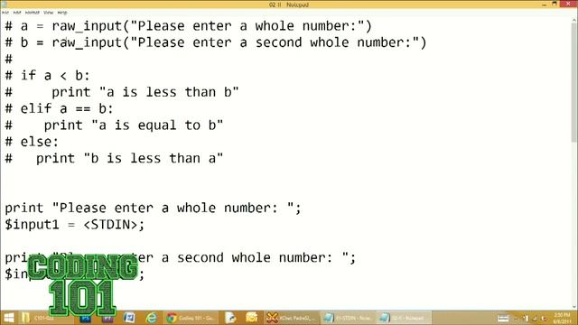 Coding 101 22: Perl: Ifs, Thens, and Regular Expressions