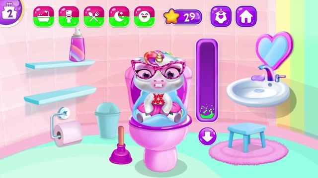 Играем в игру Мой маленький Радужный Единорог Выращиваем и Ухаживаем/ Baby rainbow unicorn/Зырики Т смотреть онлайн