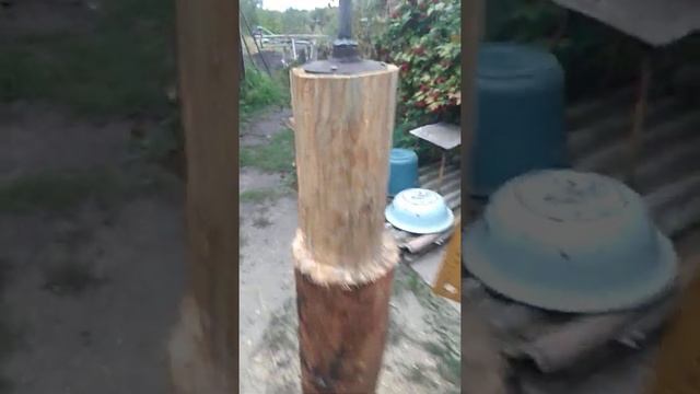 Бензопила. Оцилиндровка края бревна
