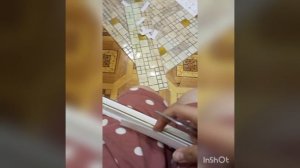 Меняем пластиковый фартук на кухне за газовой плитой.