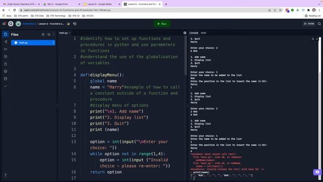 IGCSE Computer Science 2023-25 - Topic 8: Programming - Functions and Procedures