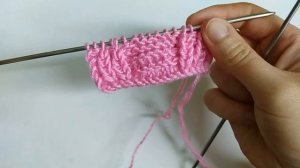 Двусторонний патентный Вафельный узор спицами для мужского шарфа. Вязание спицами. Для пледа .