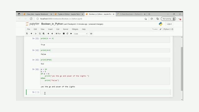 PYTHON | Data Types -  BOOLEAN | Examples