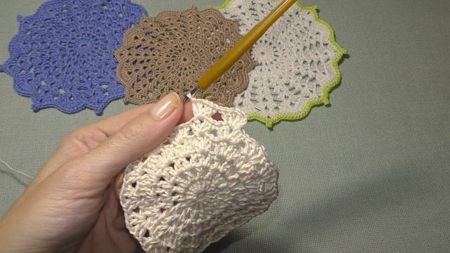 МК Салфетка подставка под кружку #17. смотреть онлайн