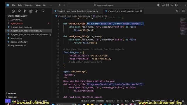 Function calling agents using Json Mode only and Unified OpenAI API