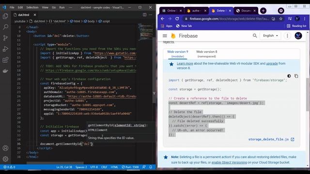 how to delete files in firebase cloud storage #firebase #modularversion #cloudstorage смотреть онлайн