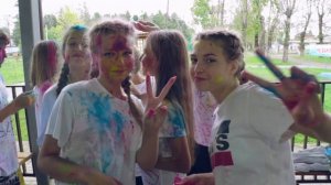Фестиваль красок холи в лагере им.Гагарина