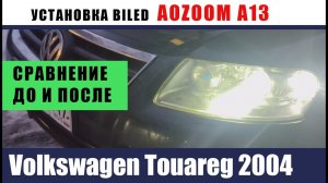 Установка билед AOZOOM A13 на Таурег 2004 AFS