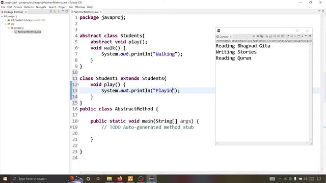#60 Java Abstraction | Java Abstract Method and Non Abstract Method