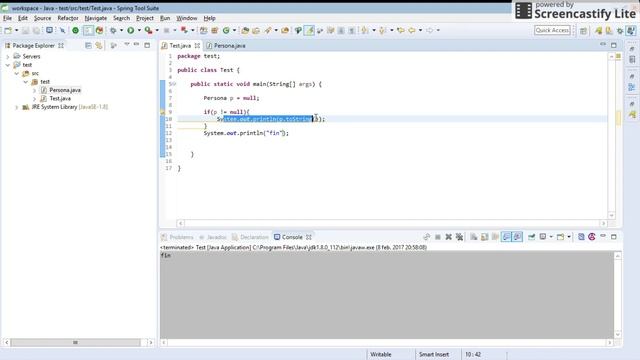 Ejemplo básico: java.lang.NullPointerException смотреть онлайн