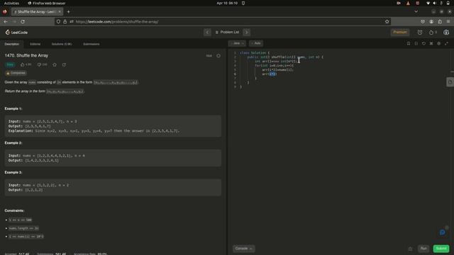 Shuffle the Array