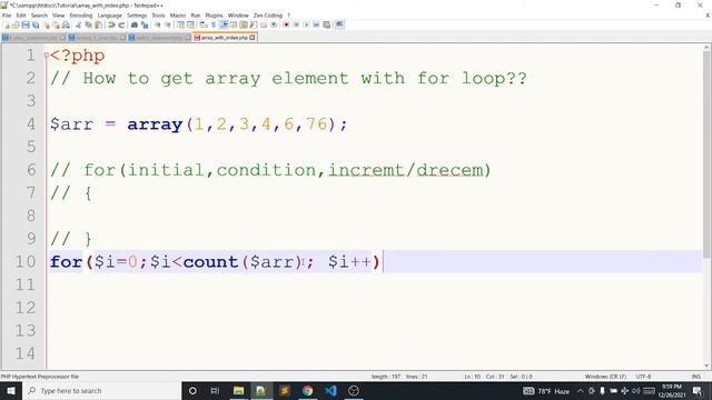 29  Basic PHP Part : PHP  Array with for loop