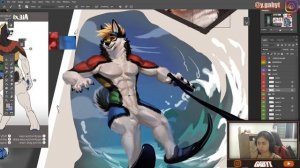 ?TOP TIER REFERENCE SHEET PT.2 SPEEDPAINT process - Photoshop Water Ski Hun reference