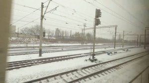 Станция Винница. Прибытие и отправление из окна поезда Интерсити+ №764 Одесса-Киев