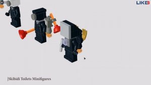 Skibidi Toilets LEGO Minifigures: Titan Speakerman, Titan TV Man, Cameraman Battle Pack Tutorial #1