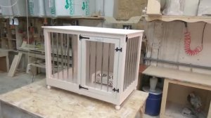 Клетка для собаки "Комфорт" в квартиру. Домашний вольер для собаки с подставкой для кормления собак