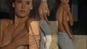Alessandra Ambrosio poses topless as she wears nothing but 'boyfriend' jeans for a photoshoot
