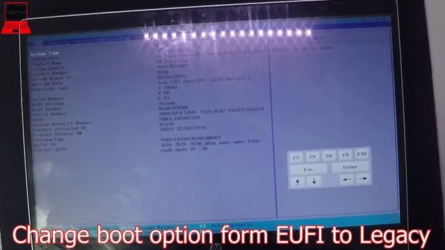 HP Pavilion x360 Convertible 14 cd0 Change boot option form EUFI to Legacy смотреть онлайн