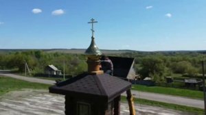 Установка купола на часовню в селе Тарасово-Меловское