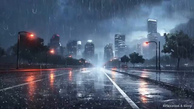 Addormentati in soli 3minuti con forte pioggia, vento e tuoni in una strada deserta una grande citt смотреть онлайн