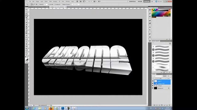 Photoshop Chrome/Metal 3D Text Effect Tutorial Prt 2 смотреть онлайн