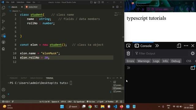 OOPS in TypeScript | Class & Object in TypeScript | Full Explained with Examples