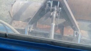 Самодельный мульчер в работе.