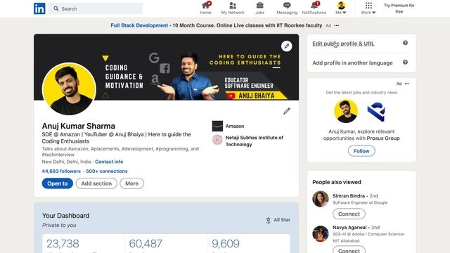 How to make linkedin profile better | Referrals | Profile Building | Jobs search [2023] смотреть онлайн