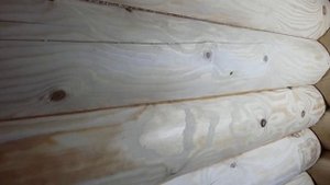 Шлифовка и покраска сруба внутри. Оцилиндрованное бревно. Андреевские срубы