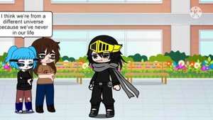 Sally face and Larry meet MHA/gacha club