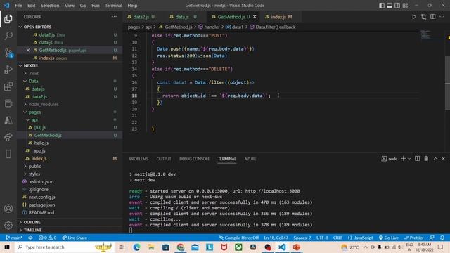 NEXT.JS TUTORIAL #29 API ROUTE WITH DELETE METHOD IN NEXT.JS #nextjs #nextjs13