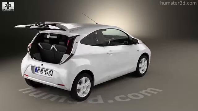 Toyota Aygo x-clusiv 3-door with HQ interior 2014 3D model by Hum3D.com смотреть онлайн