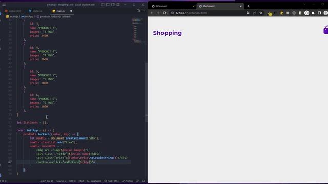 Build a Shopping Cart with Javascript