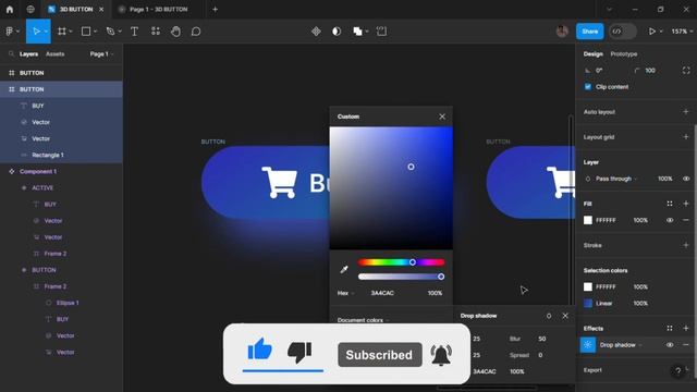 How To Create An " Buy Button " in Figma Using #figma